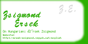 zsigmond ersek business card